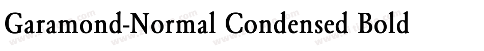 Garamond-Normal Condensed Bold Italic字体转换